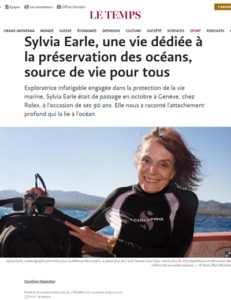 portrait de Sylvia Earle